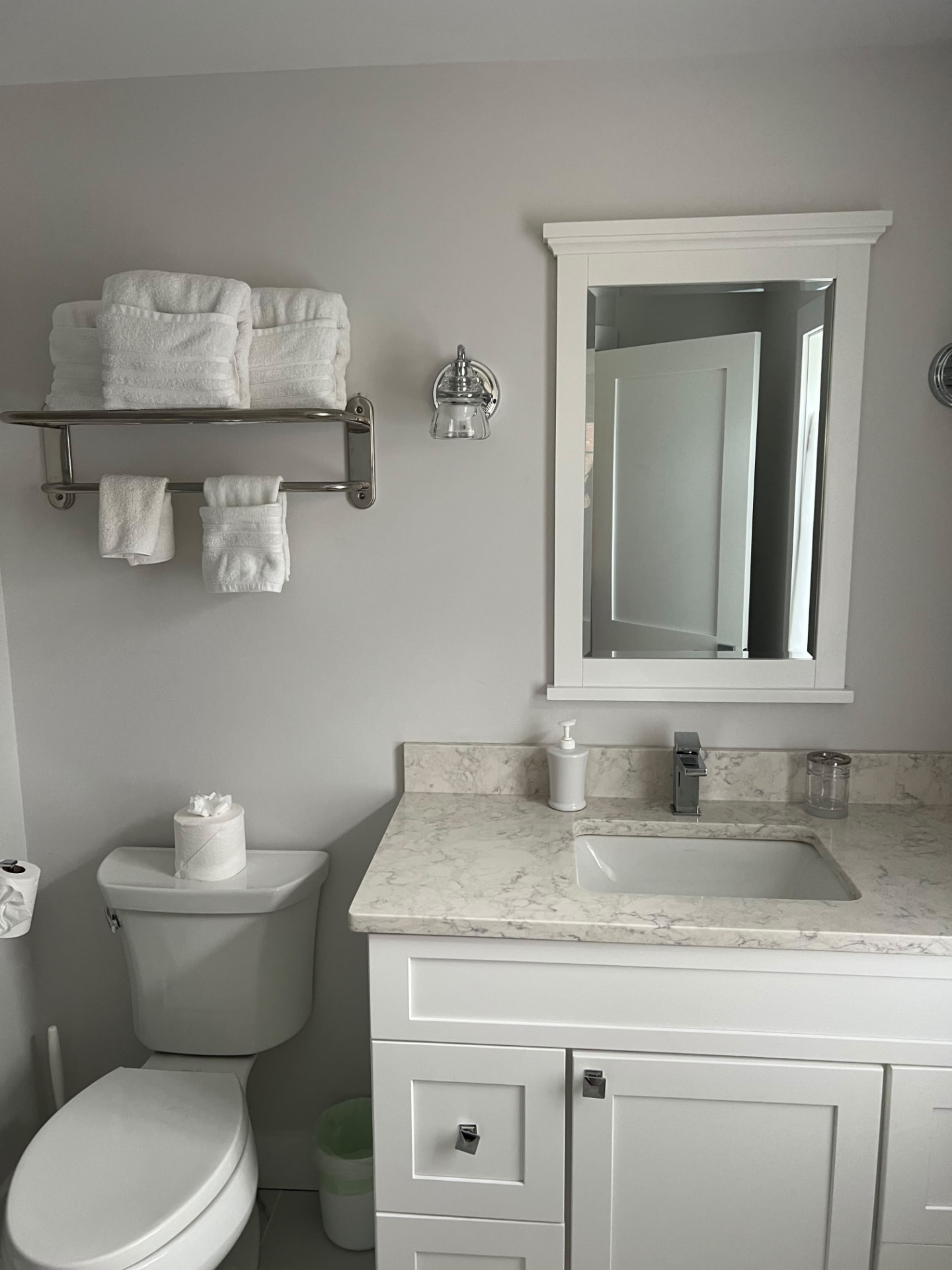 Bathroom — shining vanity & mirror by MD Cleaning Services LLC