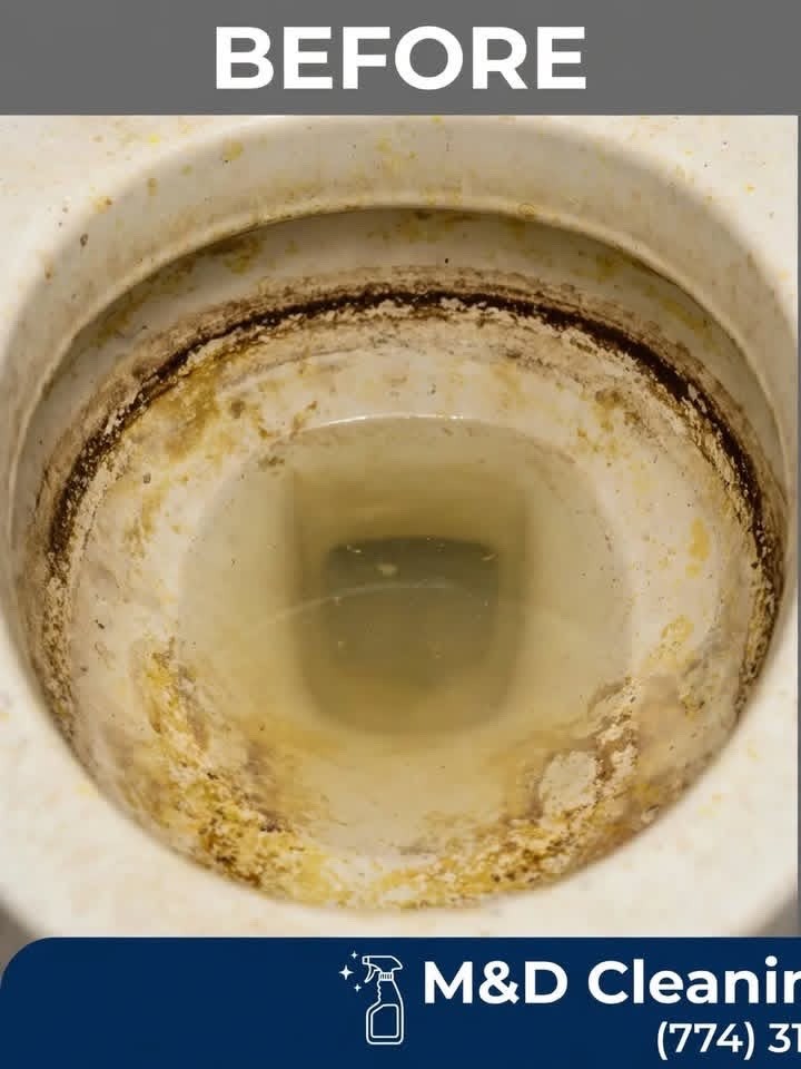 Before: Toilet bowl — deep descaled & sanitized by MD Cleaning Services LLC