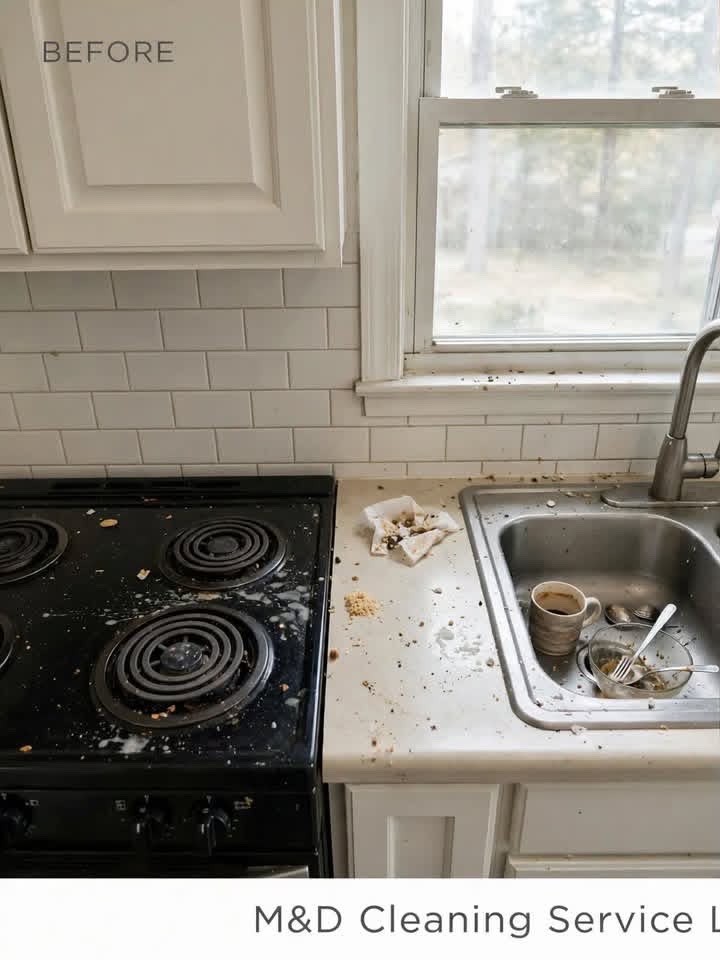 Before: Kitchen — counters & sink spotless by MD Cleaning Services LLC